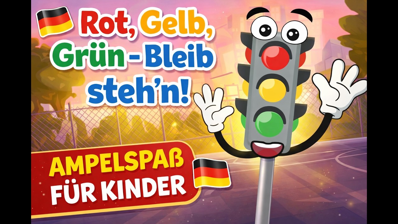 Die Ampel sagt Stopp! Die kleine Ampel hilft uns