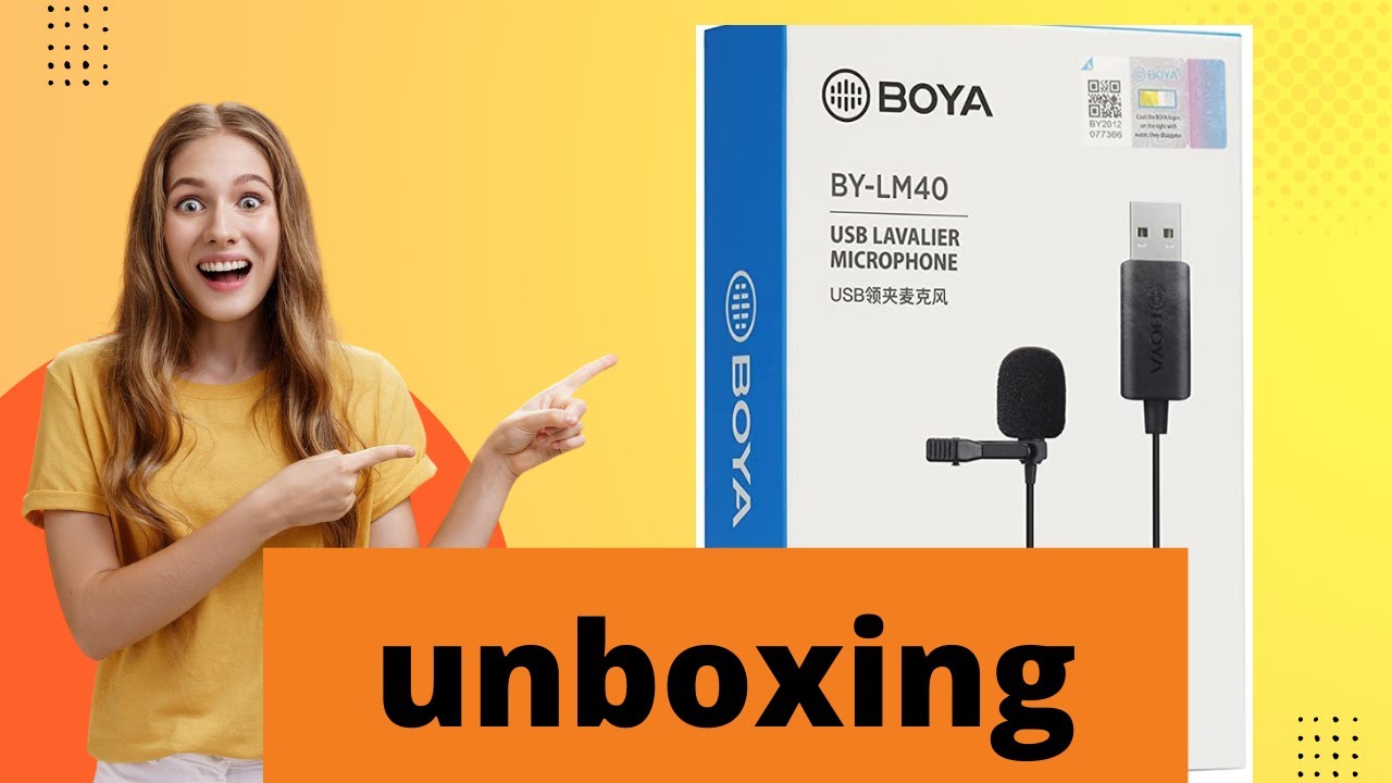 unboxing Boya BY-LM40 Digital USB Lavalier Microphone | boya usb collar microphone | Boya new Mic