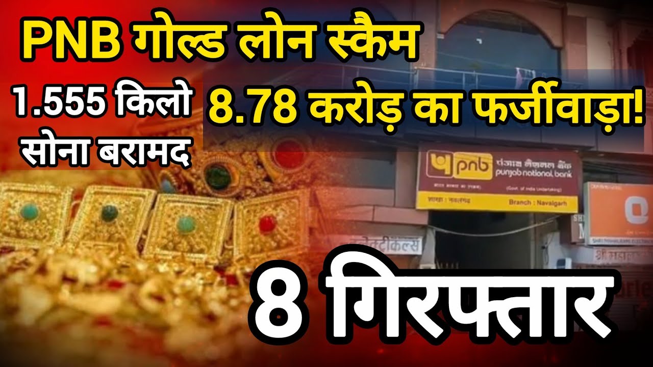 नवलगढ़: PNB गोल्ड लोन स्कैम, 8.78 करोड़ का फर्जीवाड़ा! 8 गिरफ्तार 1.555 किलो सोना बरामद nawalgarhnews