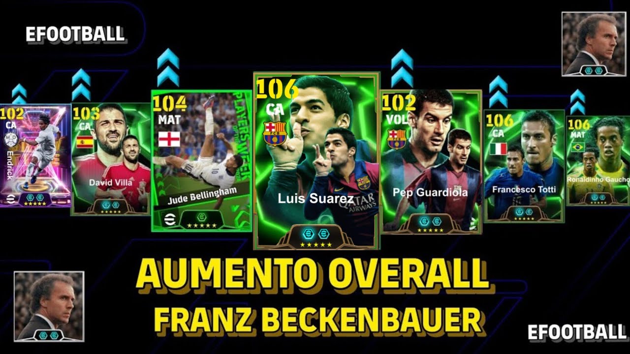 ⏫️FRANZ BECKENBAUER TÉCNICO COM AUMENTO DE OVERALL  EFOOTBALL RATING UPGRADE