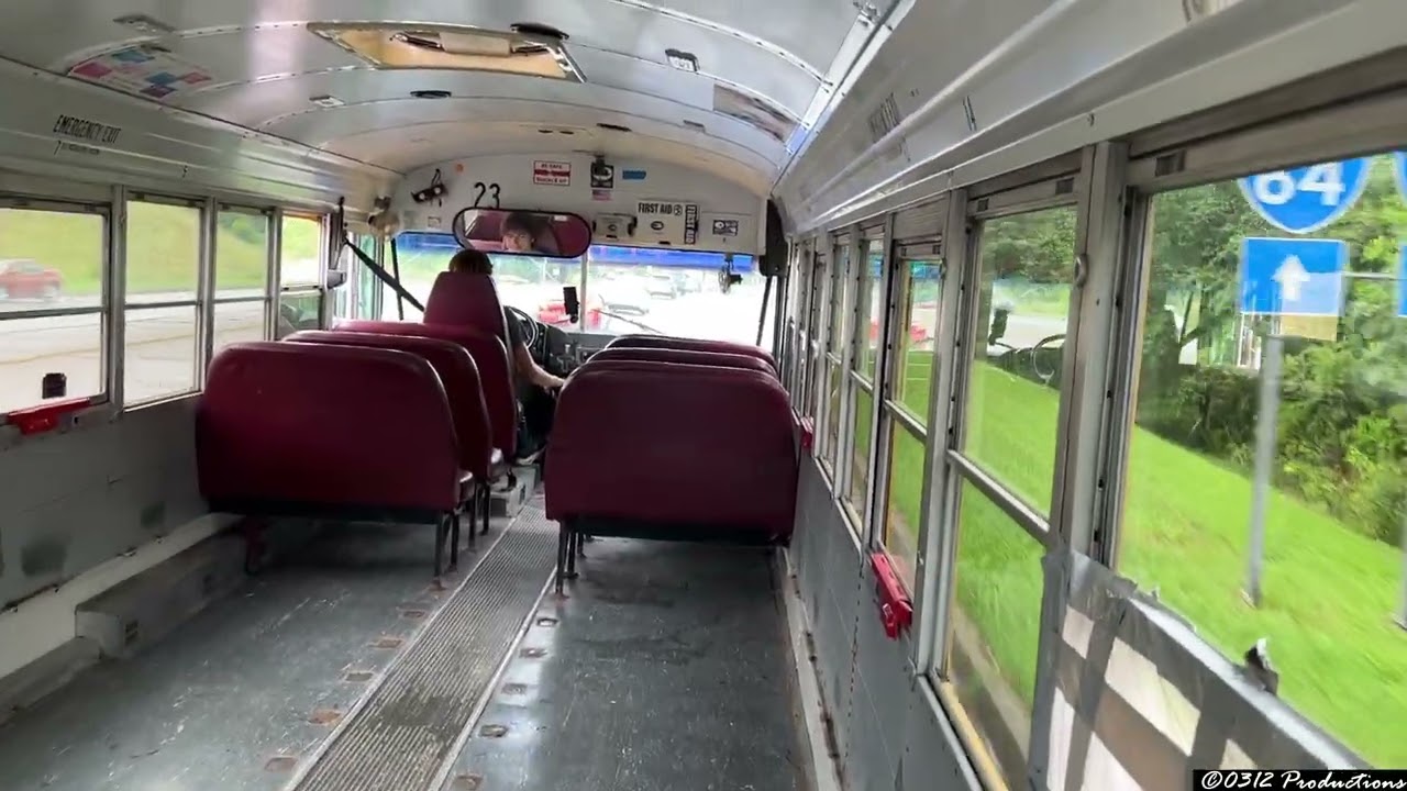 Back Seat Ride in A 2002 BlueBird Freightliner FS65 School Bus W/ CAT 3126