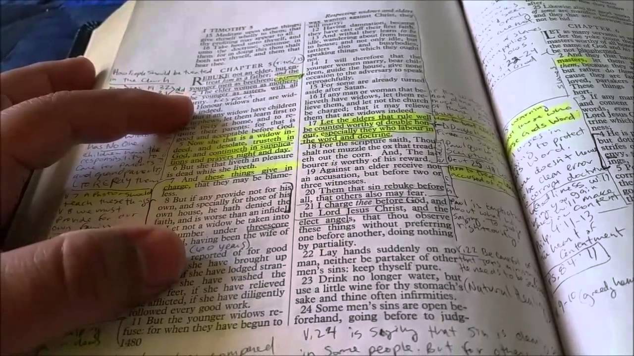 A Glance at My Study Habits Using my KJV BPS Wide Margin Bible