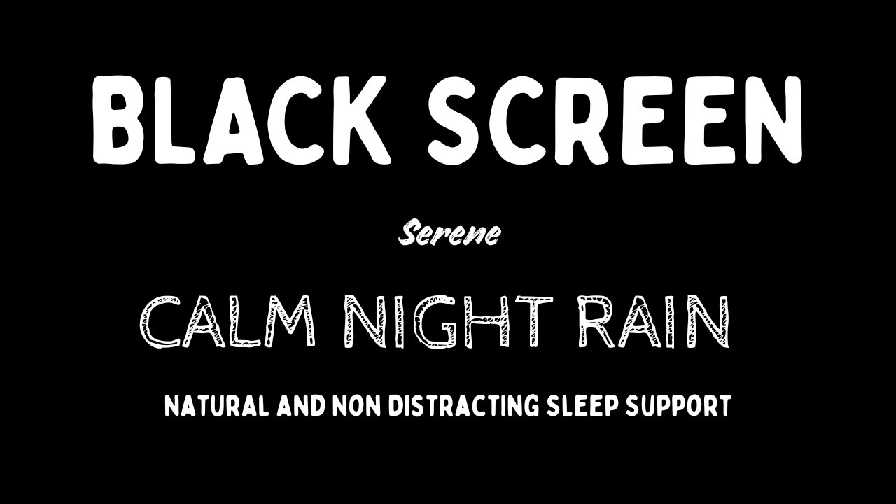 Gentle Rain Sounds for Insomnia Relief Black Screen Sleep Aid | Relaxing Rain Sounds to Sleep