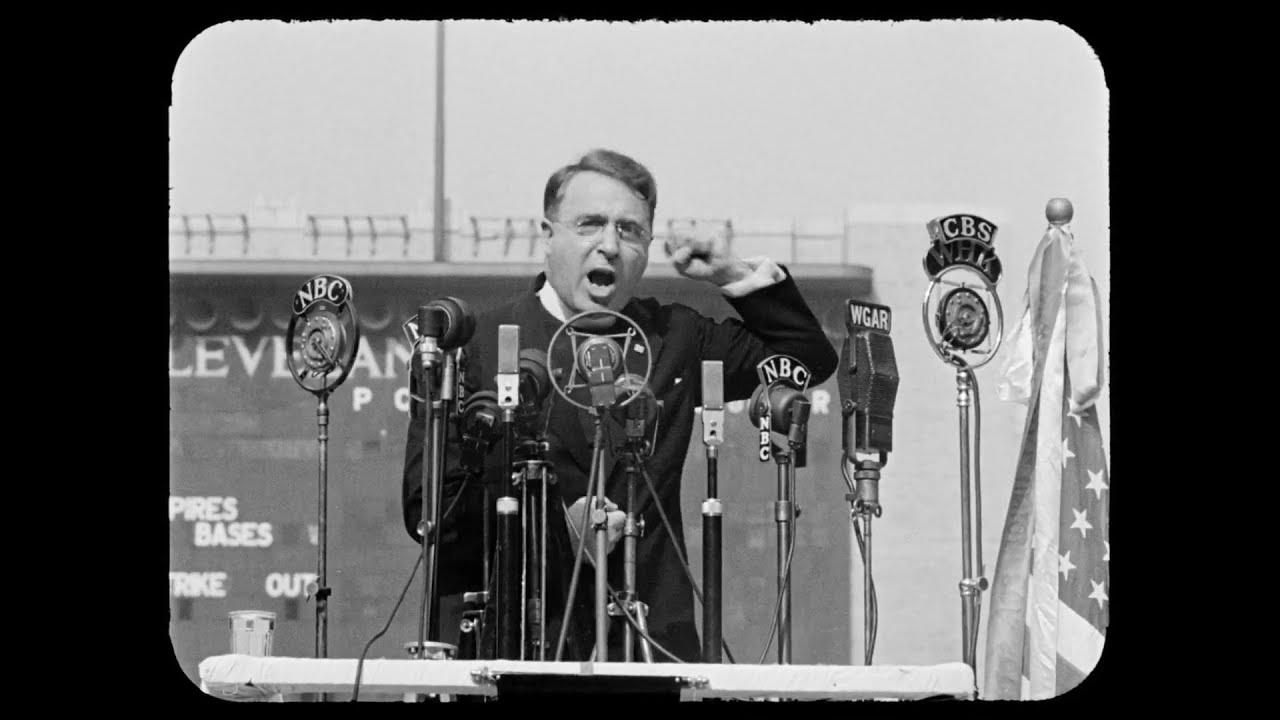 Father Coughlin addresses Union convention in Cleveland, Ohio 🇺🇸 (1936, HD)