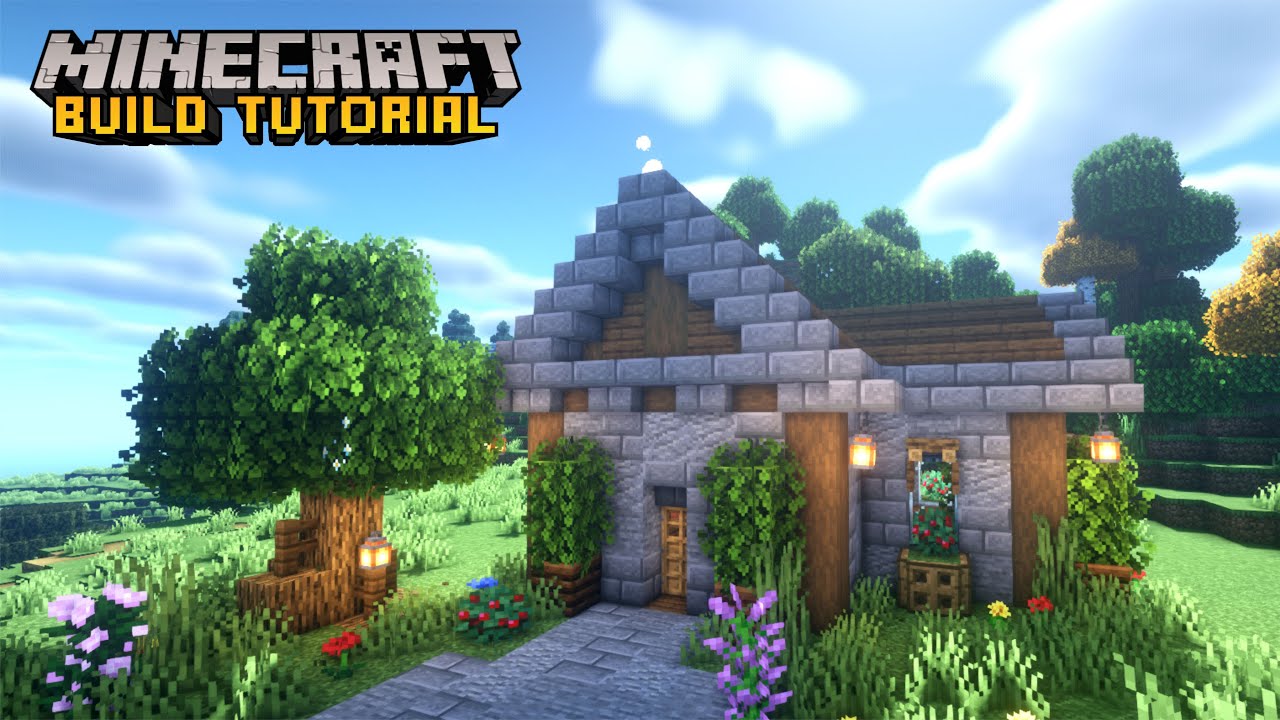 Tutorial on Making a Simple House for Minecraft Survival - Minecraft Build Tutorial Indonesia #1