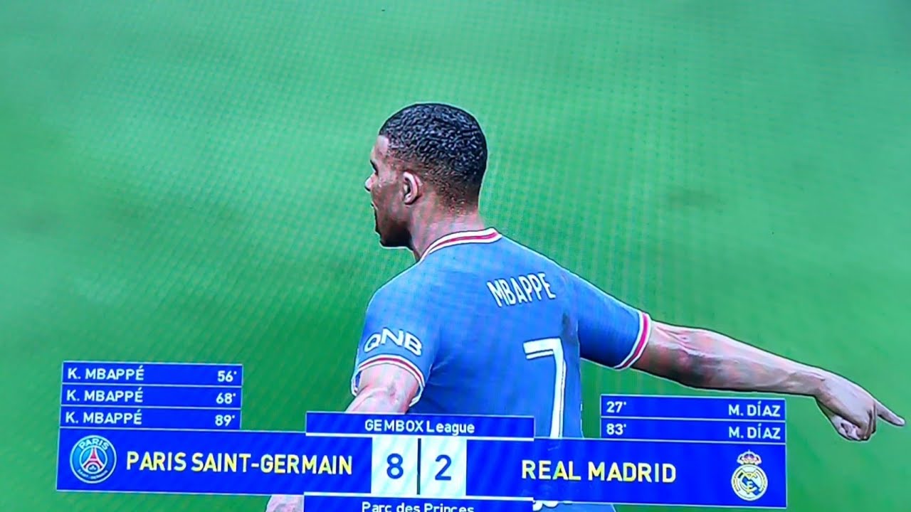 FIFA 22 PS3 ||  PSG Vs Real Madrid     8 : 2  || PS3 Gameplay Full HD 4k
