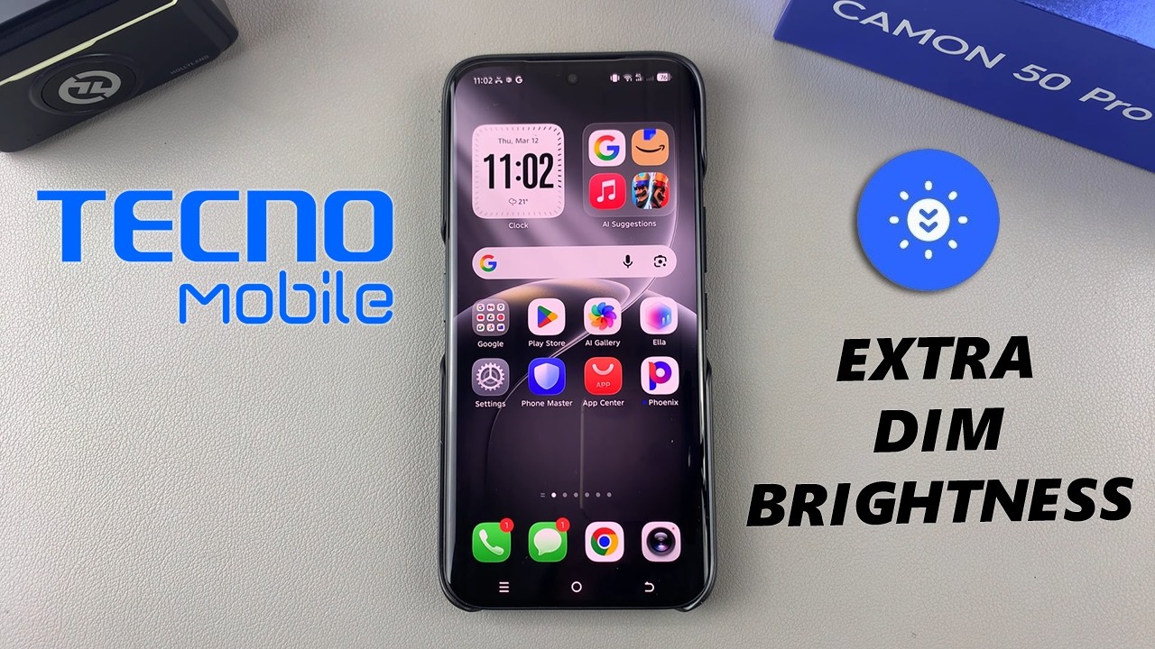 Как включить/выключить сверхнизкую яркость экрана на телефоне TECNO