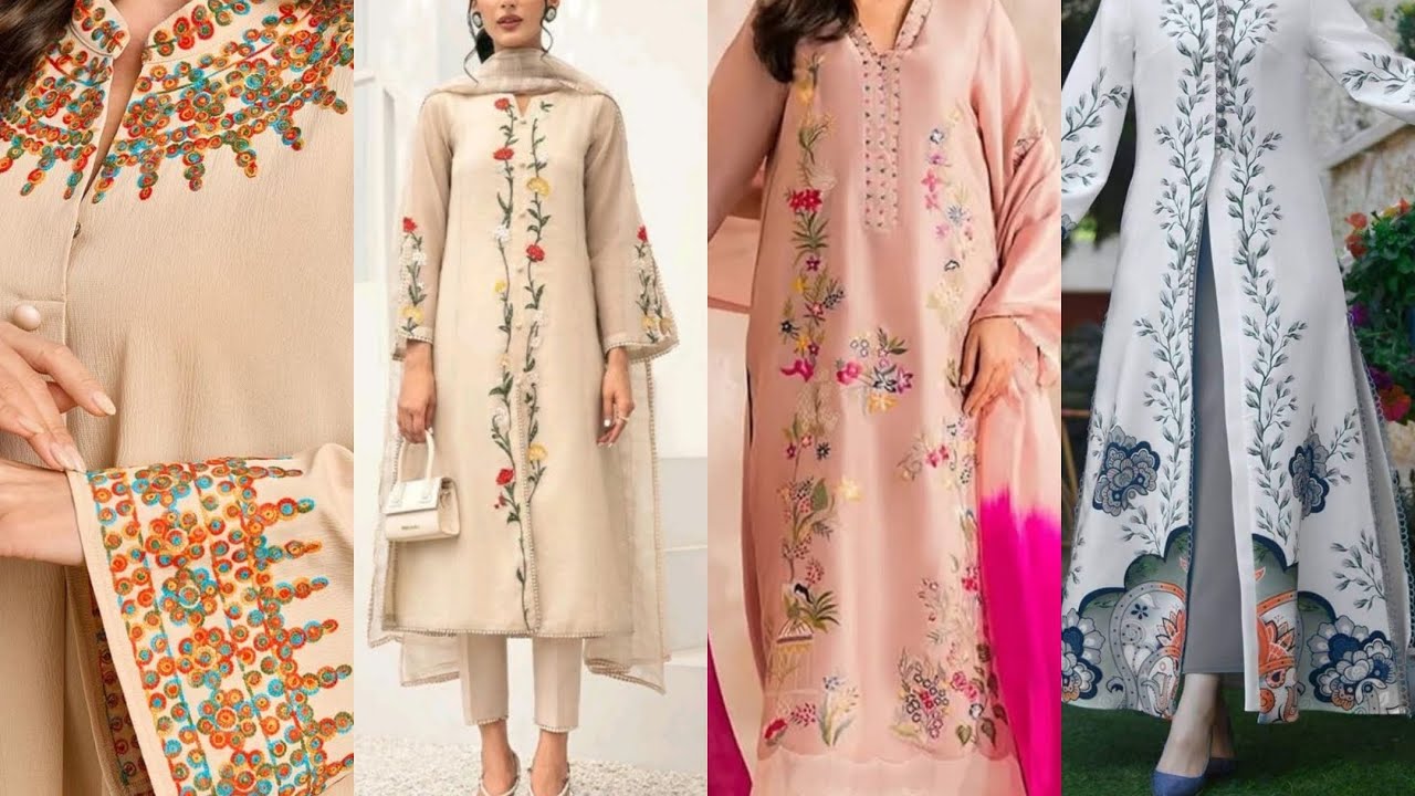 Hand embroidery suit design 