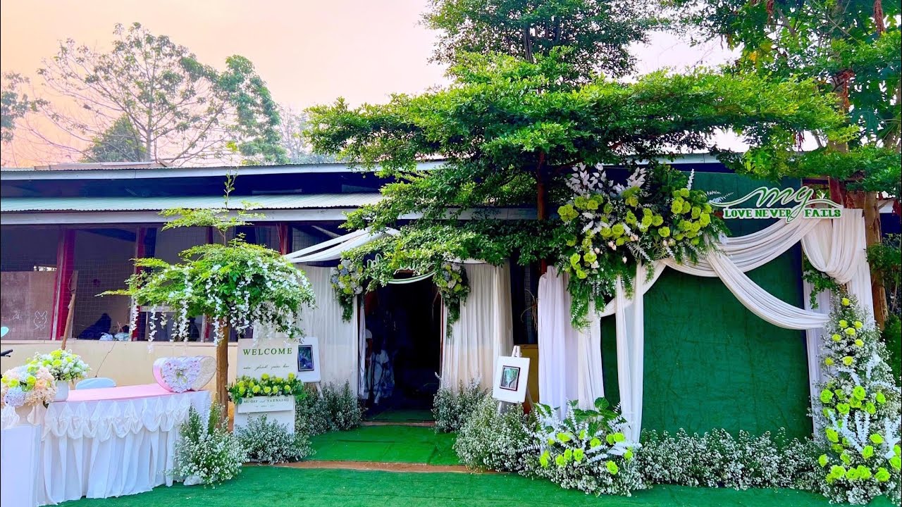 Wonderful green color wedding decoration by M&G Karen.