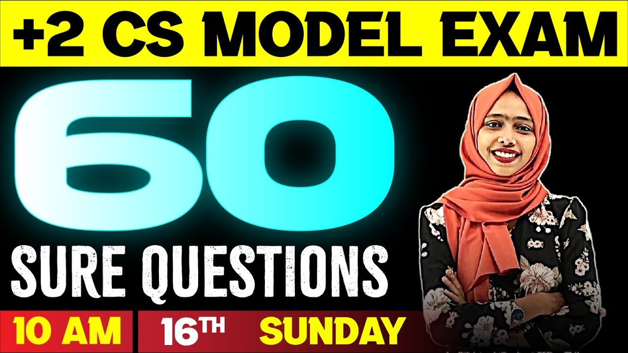 Plus Two Computer Science Model Exam | 60 Sure Questions | Exam Winner
