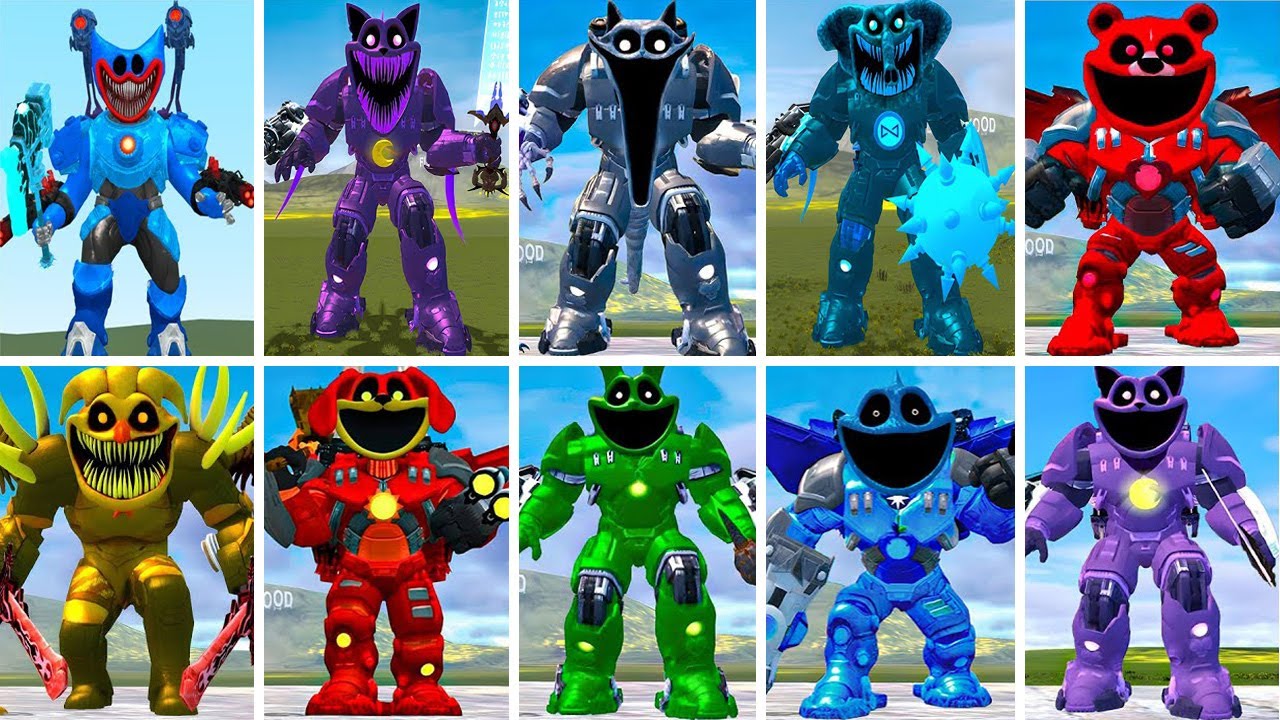 ALL MECHATITAN FORGOTTEN FAMILY VS ALL MECHATITAN SMILING CRITTERS FAMILY In Garry's Mod