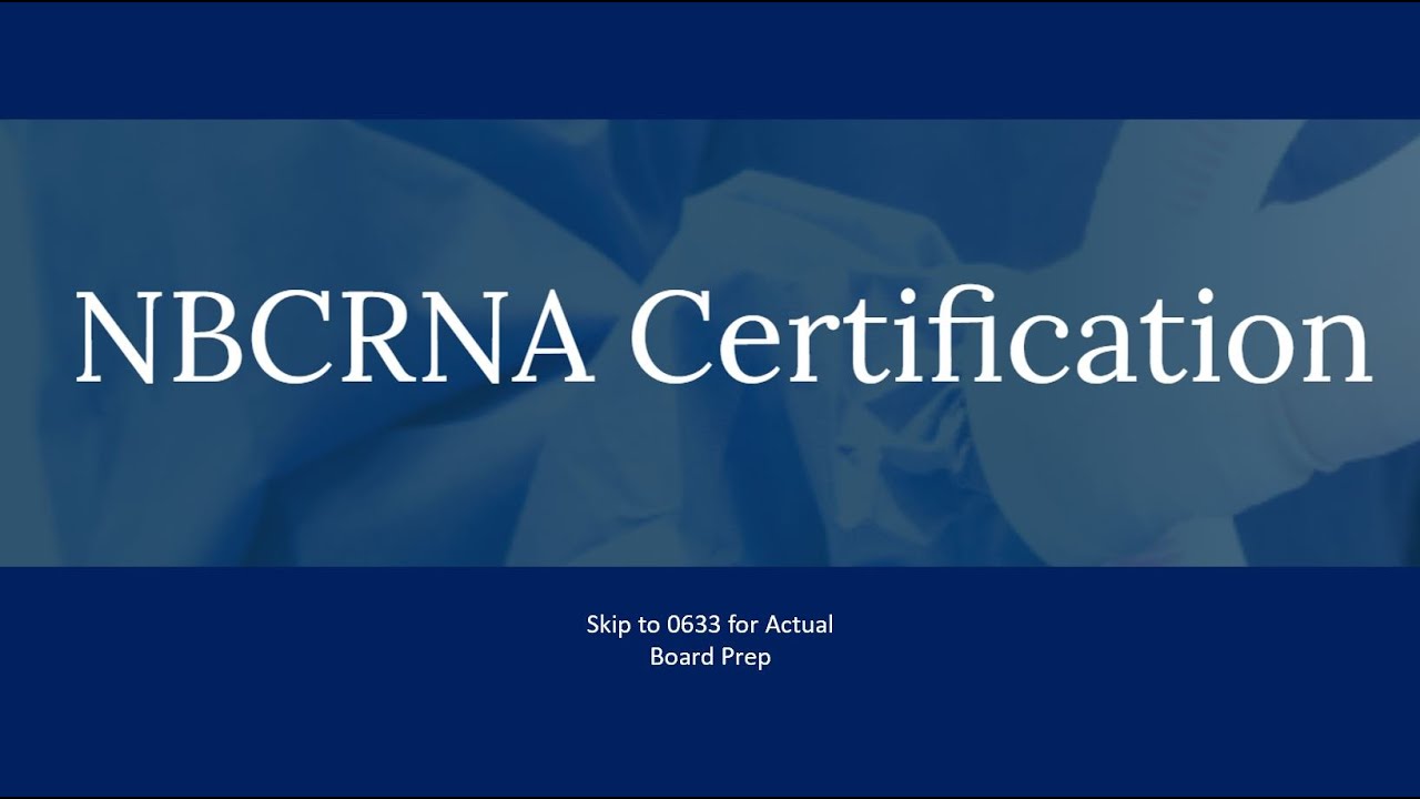 NBCRNA NCE Licensing Exam/ CRNA Board Prep!