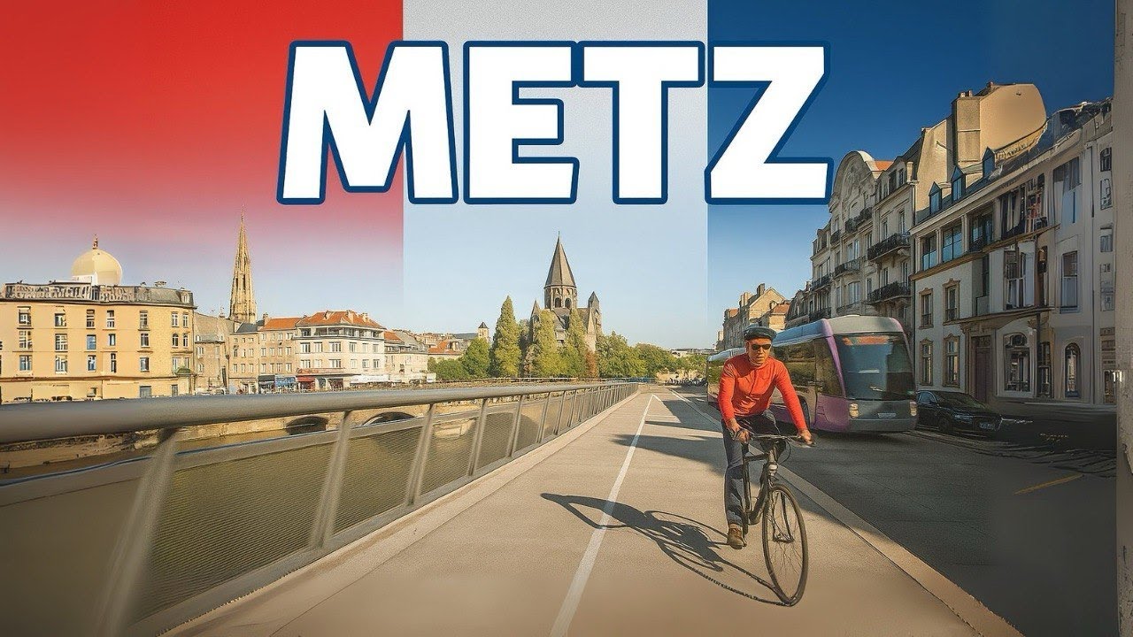 🇫🇷  Indoor Cycling Scenery – Ride Through Metz, France