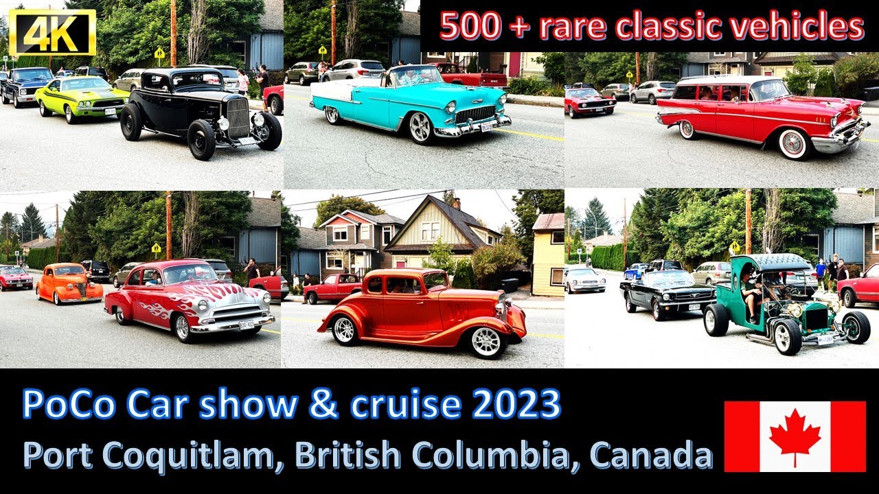 PoCo Car show & cruise Canada 2023| 500+ classical cars| Port Coquitlam, British Columbia, Canada