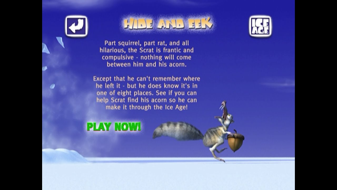 Ice Age: Super Cool Edition - Set Top Game (2002) - Hide and Eek
