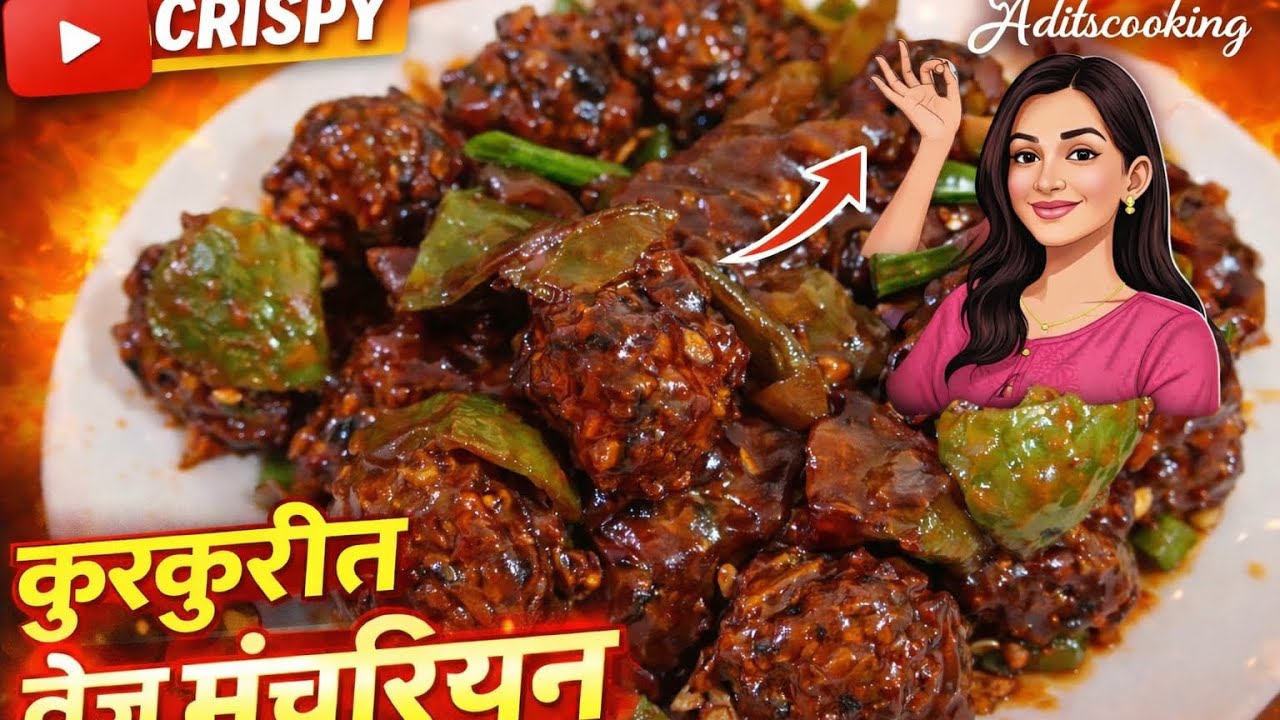 रेस्टॉरंट स्टाईल कुरकुरीत वेज मंचुरियन  | veg manchurian | #manchurian #crunchy @Aditscooking 