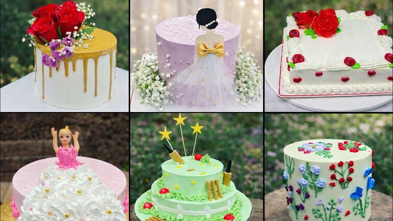 Top 6 designer cakes|| how to make beginners cake design #cake 🎂