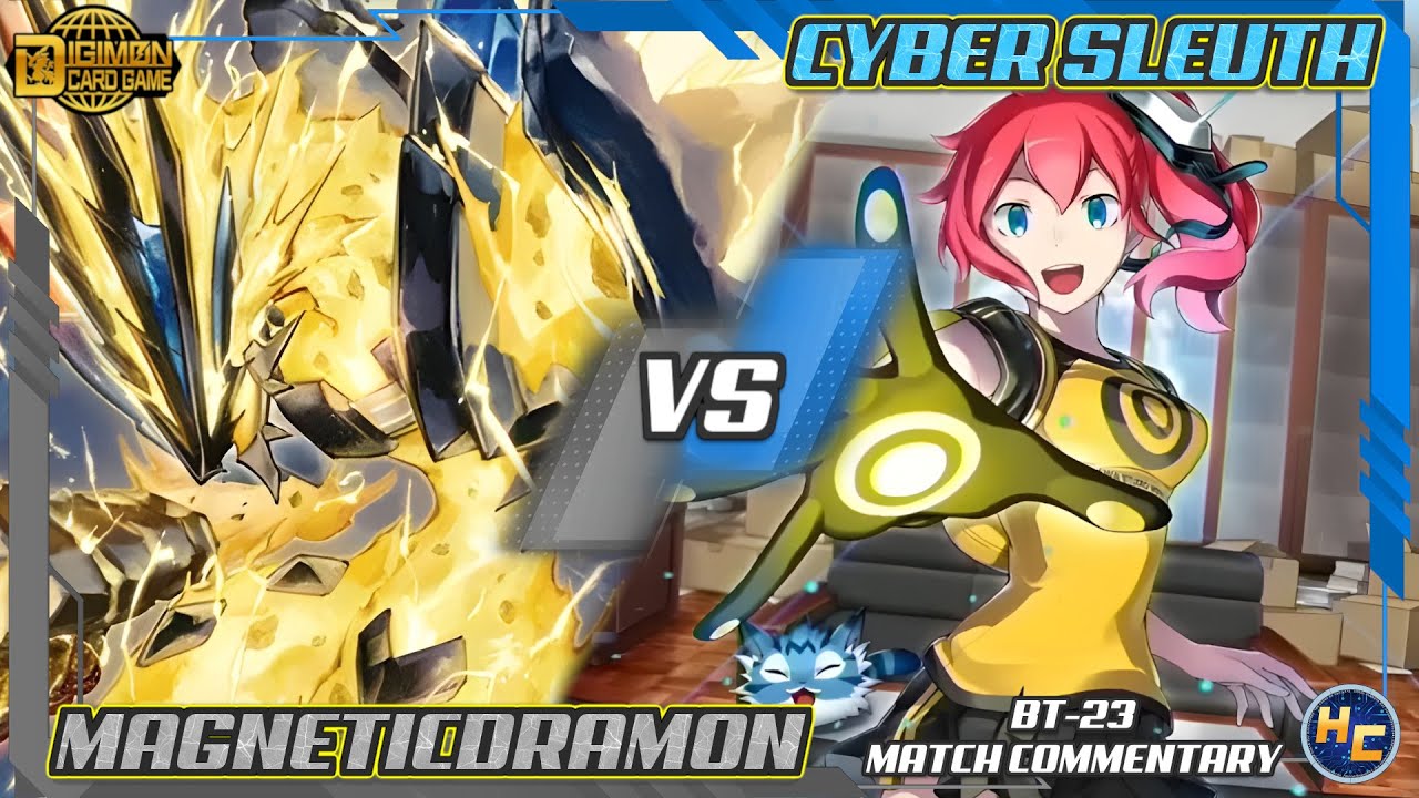 Комментарий к матчу Magneticdramon против Cyber ​​Sleuth — Digimon TCG BT-23