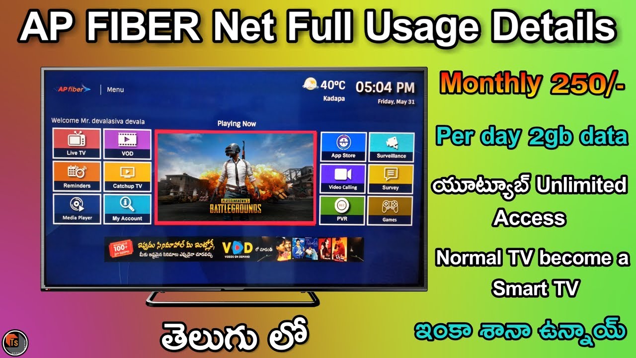 AP Fibernet Installation Procedure | How To Connect Wifi To TV Through AP Fibrenet | Tech Siva