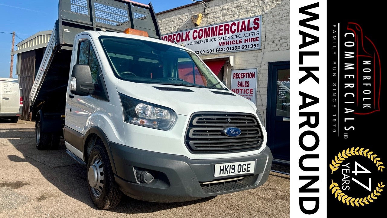 Walk around video for a Ford Transit 2.0 TDCi 130ps TRW Single Cab Tipper