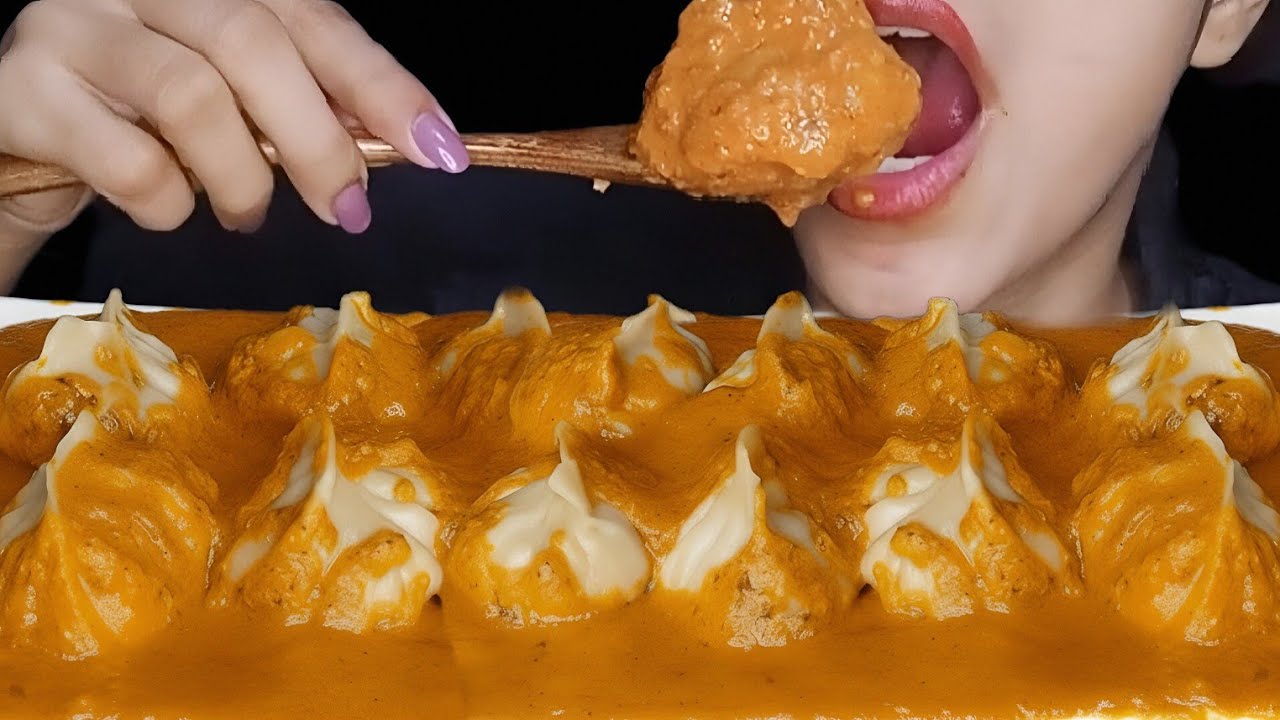 ASMR ем острые знаменитые непальские пельмени на пару MUKBANG | Шоу поедания | MUKBANG COCO #foryou