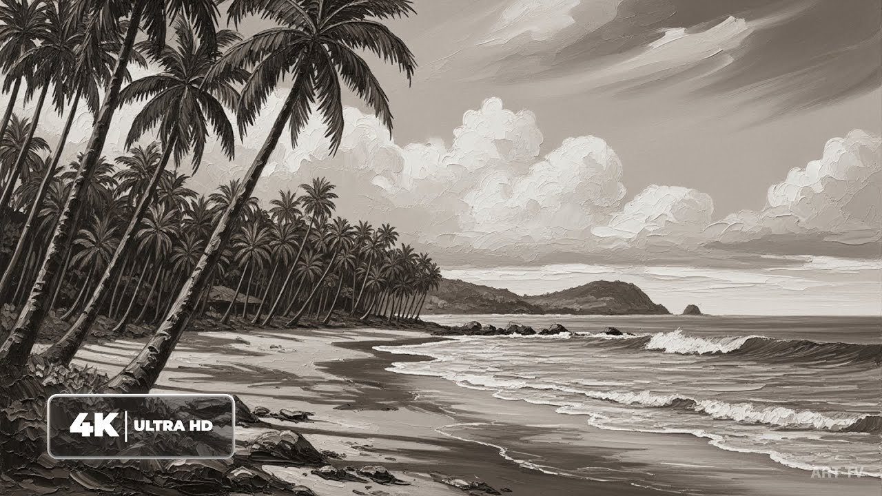 Turn Your TV Into 4K Art! Sepia Tropical Screensaver for ART TV (Vintage Look)