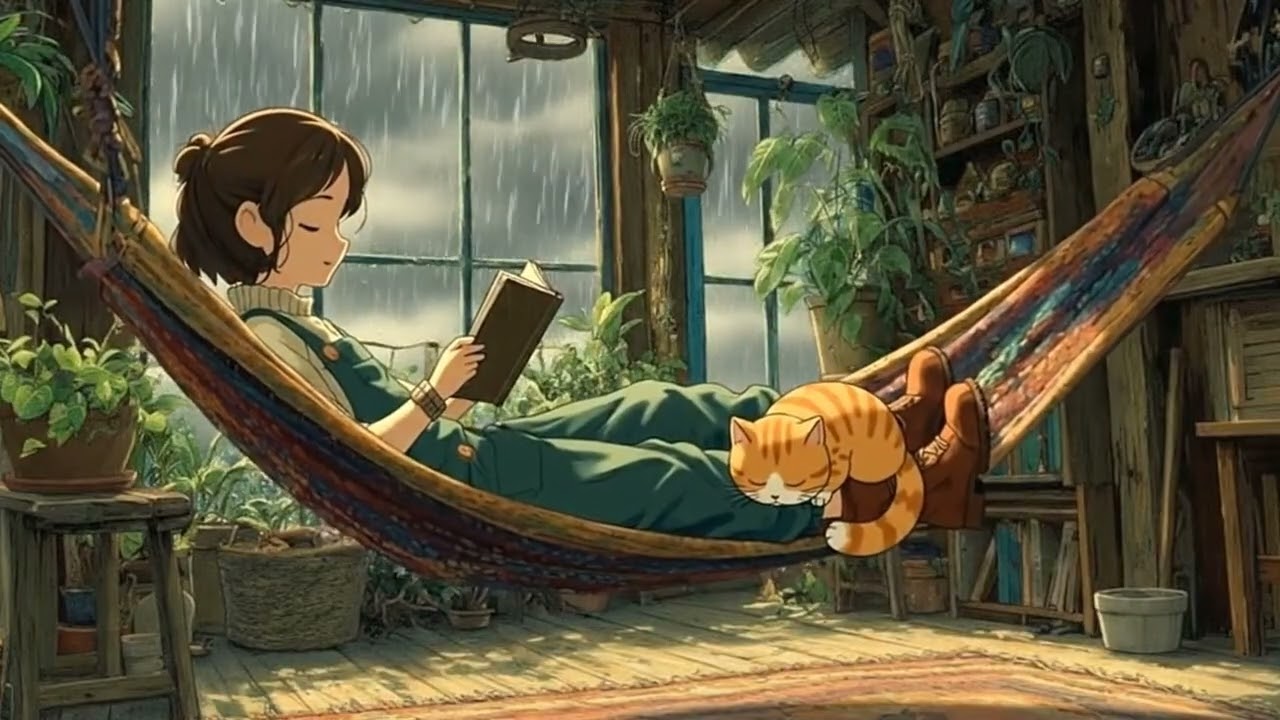 The Sound of Rain Falling by the Treehouse  Relaxing Lofi Chill Music for Sleep and Stress Reduction