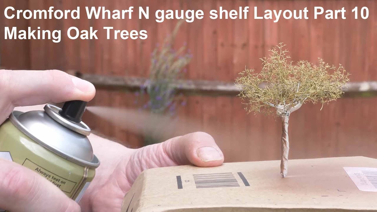 Cromford Wharf N gauge shelf Layout Part 10 (Making Trees and quick look at the canal)