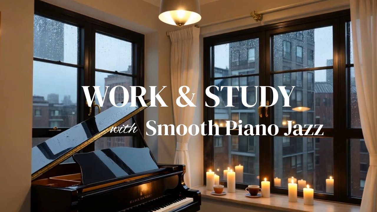 ☕Warm Relaxing Jazz Music with Cozy Coffee Shop for Working, Studying
