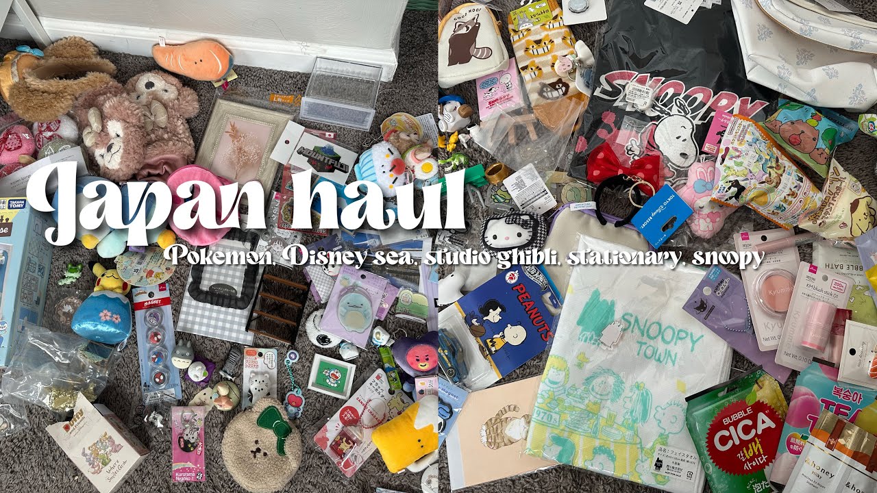 Japan haul | stationary, sanrio, pokemon, my neighbor totoro, calico critters, gachas, and toys