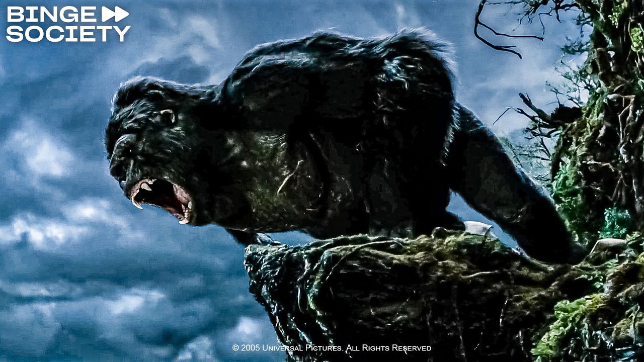 King Kong (2005): Kong VS. Huge Bats Scene