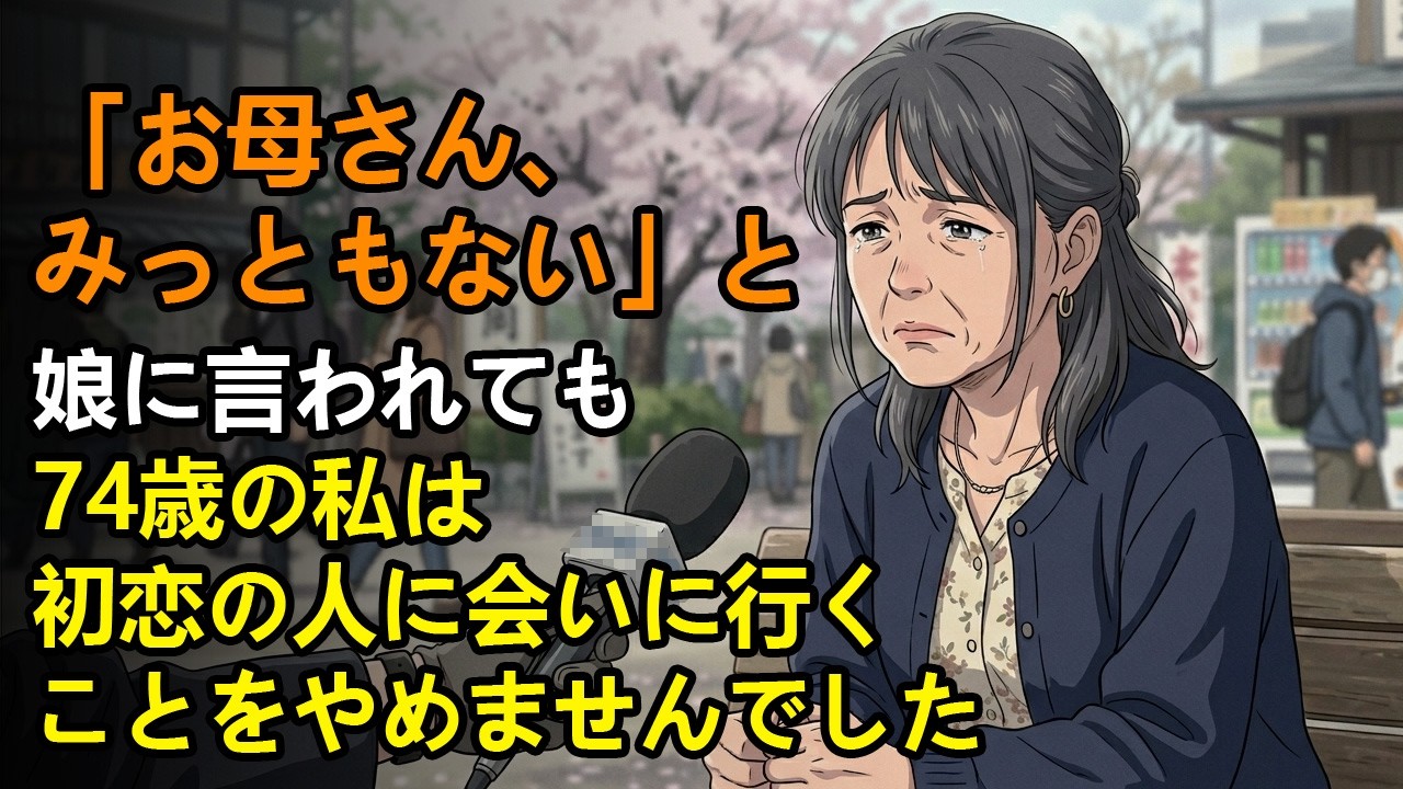 「お母さん、みっともない」と娘に言われても、74歳の私は初恋の人に会いに行くことをやめませんでした