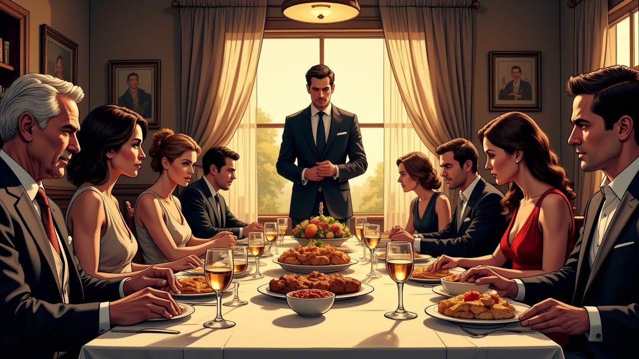 El ex de mi esposa apareció en nuestro almuerzo familiar, invitado por su madre… Sonreí, me levanté.