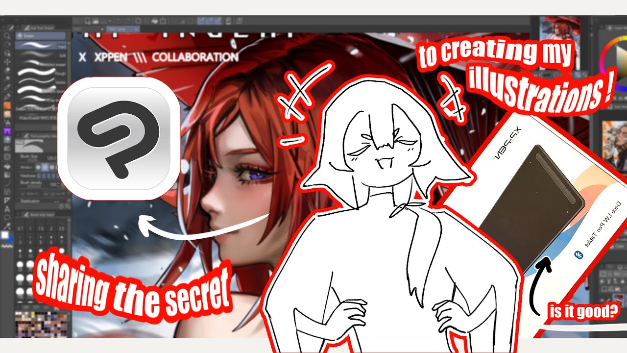 Guide how to draw in Clip Studio Paint [ Explanation using XP PEN Deco LW Pen Tablet! ]