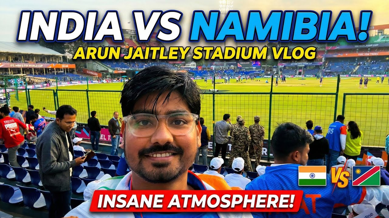 My First Match at Arun Jaitley Stadium! 🏏 India vs Namibia | India Wins! 🇮🇳 Stadium Reaction😱