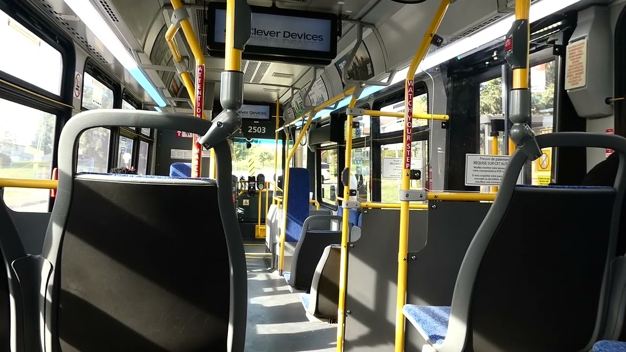 OC Transpo 2503: Nova LFSe+ (Electric Bus) - Interior Ride (Attempt 2 with A/C turned off)