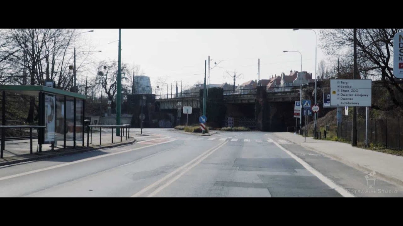 Almost empty city center caused by coronavirus 03/17/2020 Poznań Poland
