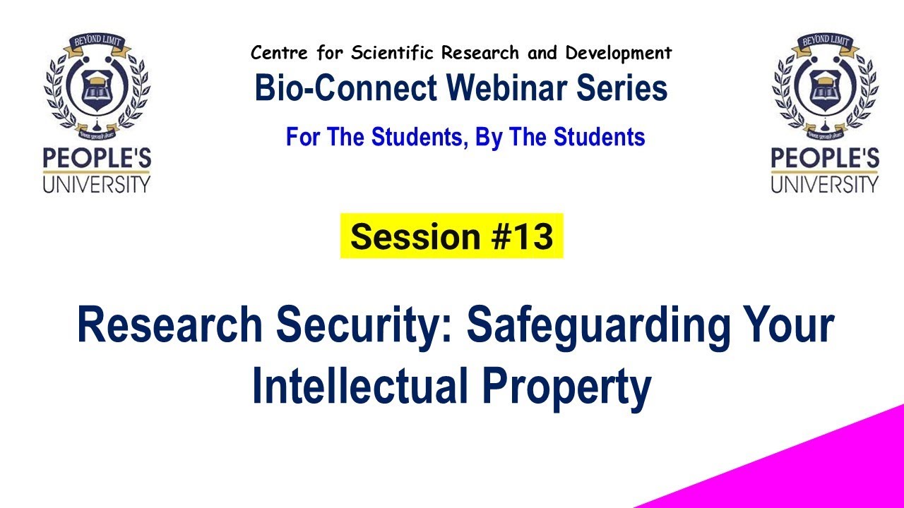 Bio-Connect Webinar #13 | Safeguarding Your Intellectual Property. 