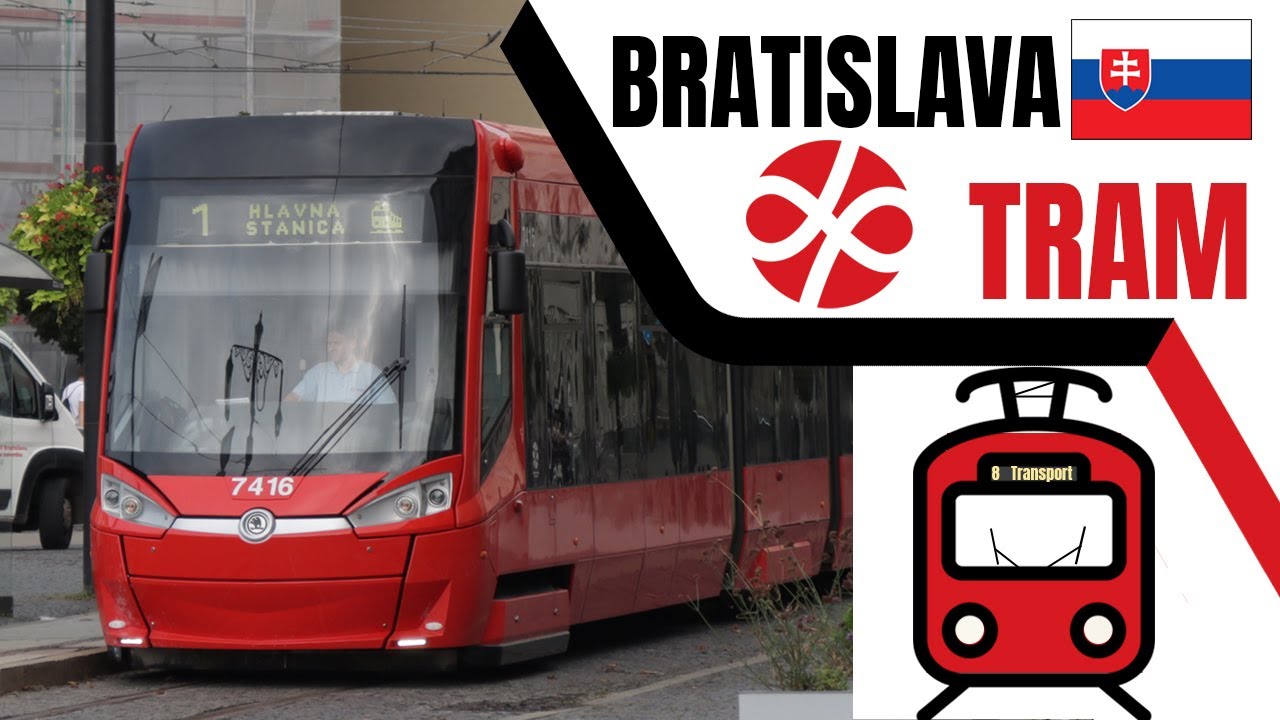 The Red Tram along The Danube | Bratislava Tram🚋🇸🇰 (Bratislavská električka) | Urban Transport #8