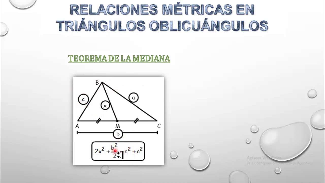 Relaciones métricas en triángulos oblicuángulos / Tema completo parte 1