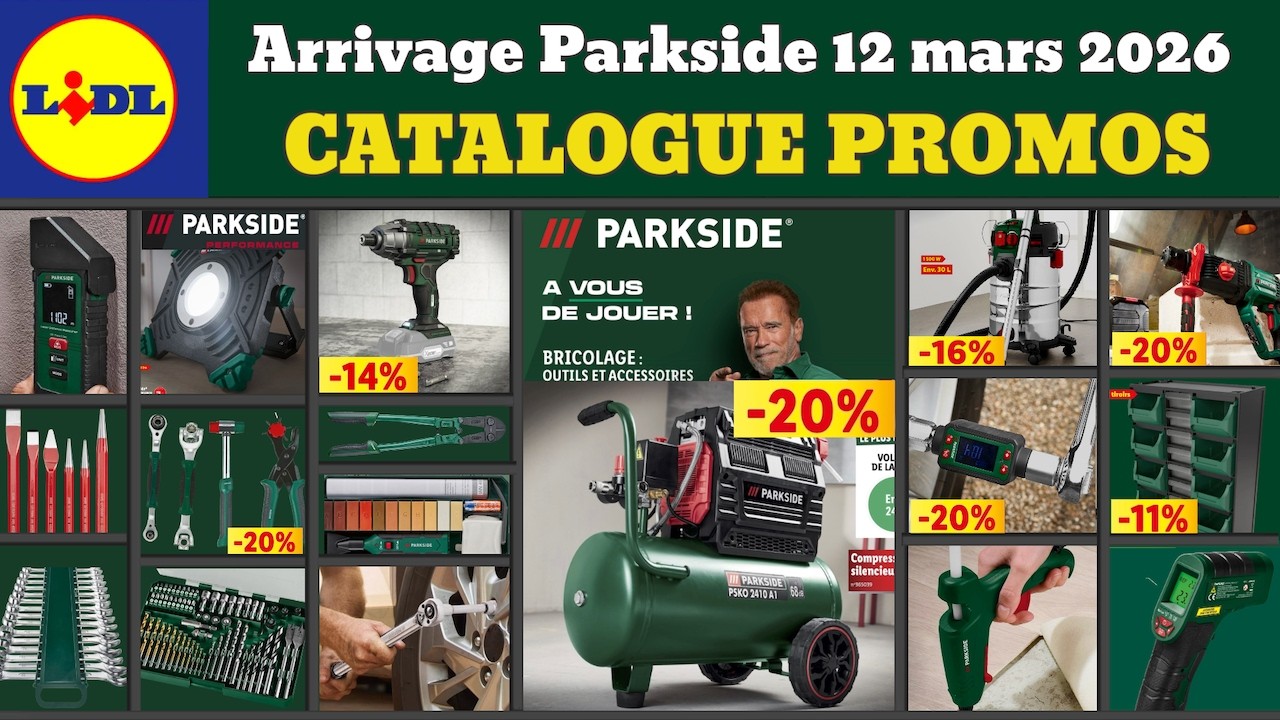 catalogue LIDL parkside du 12 mars 2026 ✅ Arrivage bricolage parkside 🔥 Promos deals soldes