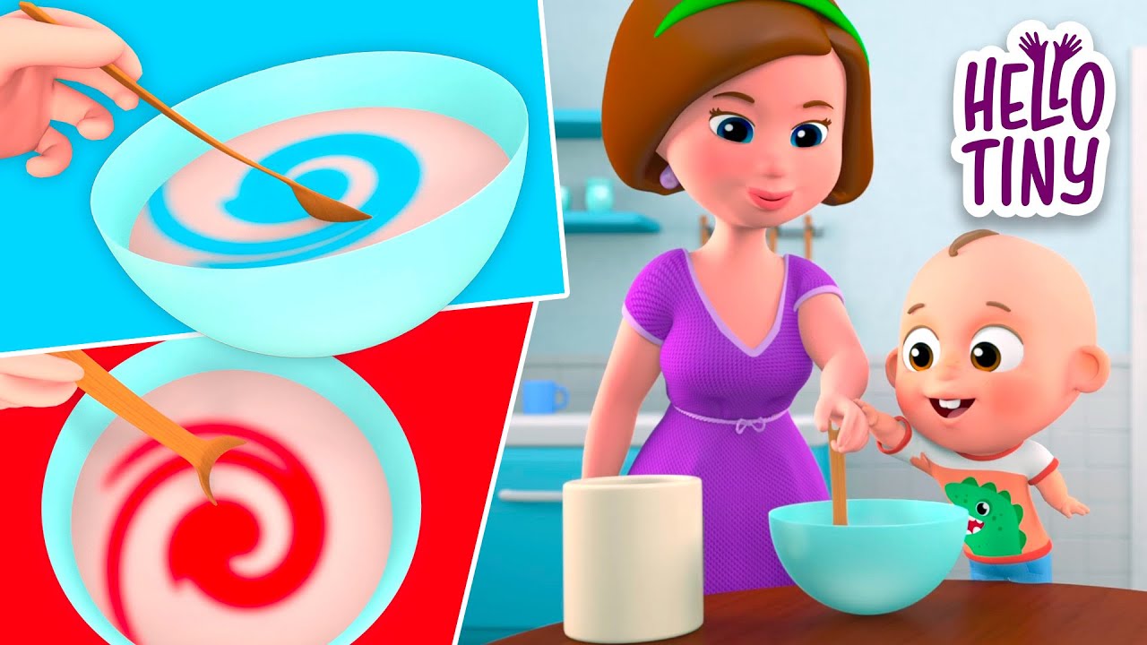 Let's Prepare Together! 👨‍🍳🎨 Learn COLORS while having Fun | Kids Songs | Hello Tiny