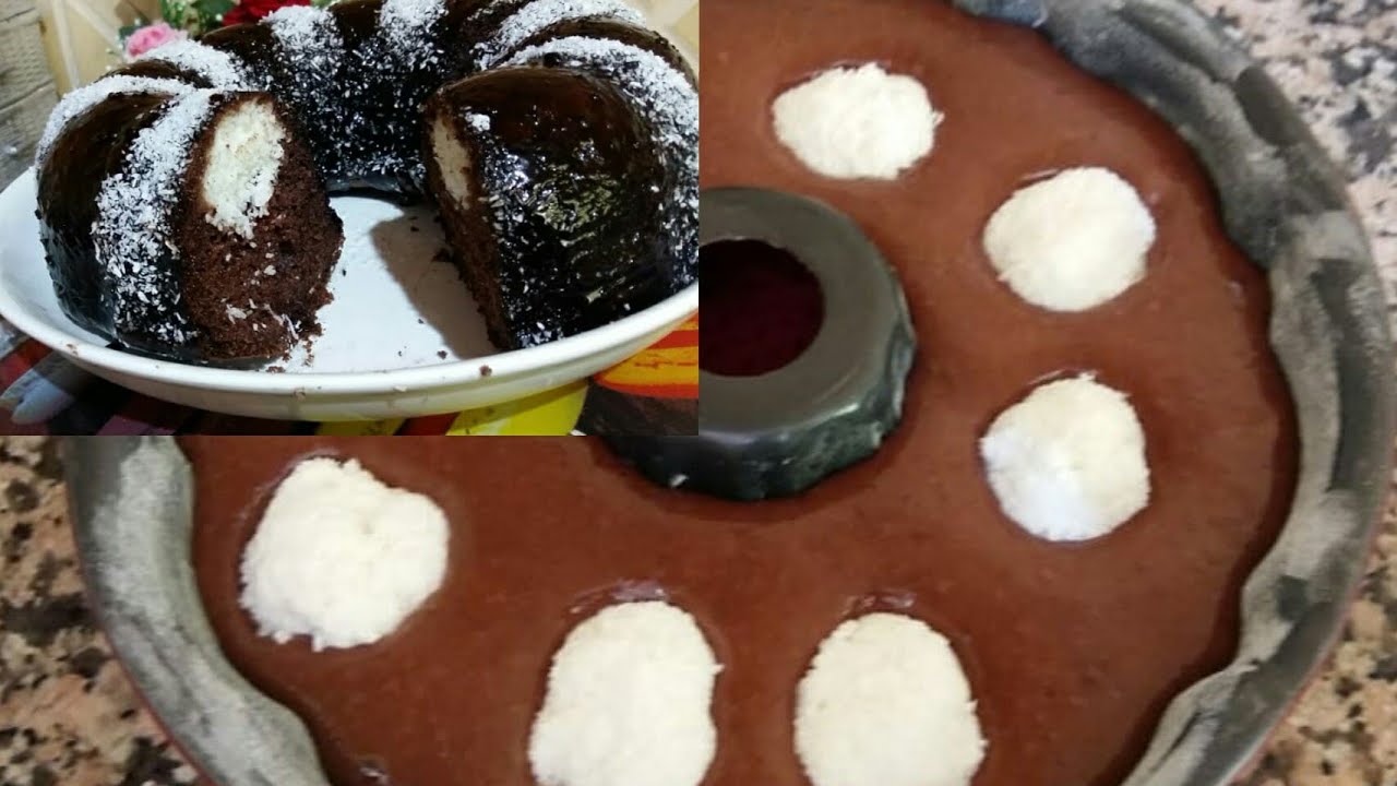 كيكة الشكلاط بكرات جوز الهند(الكوك)سهلة ولذيذة تستحق التجربة4K😉