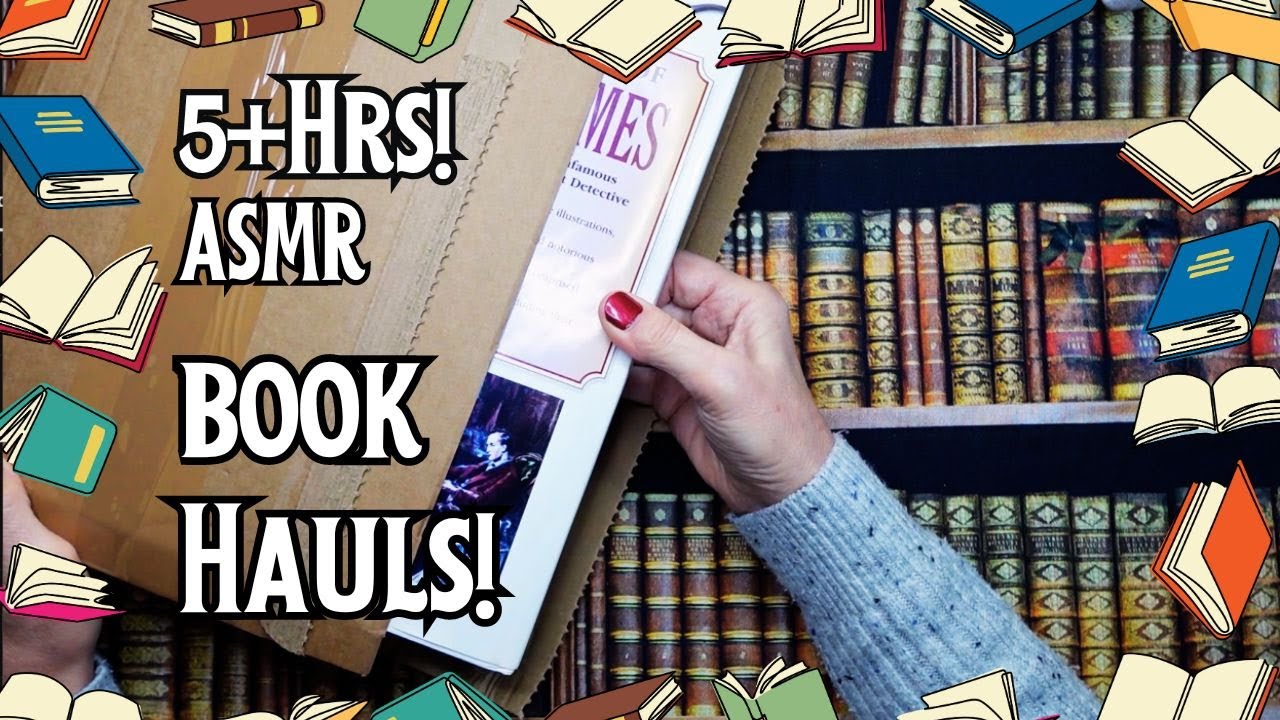 ASMR | 5+Hrs! Huge Book Hauls & Unboxing Compilation in a Whisper (with Coffee!)