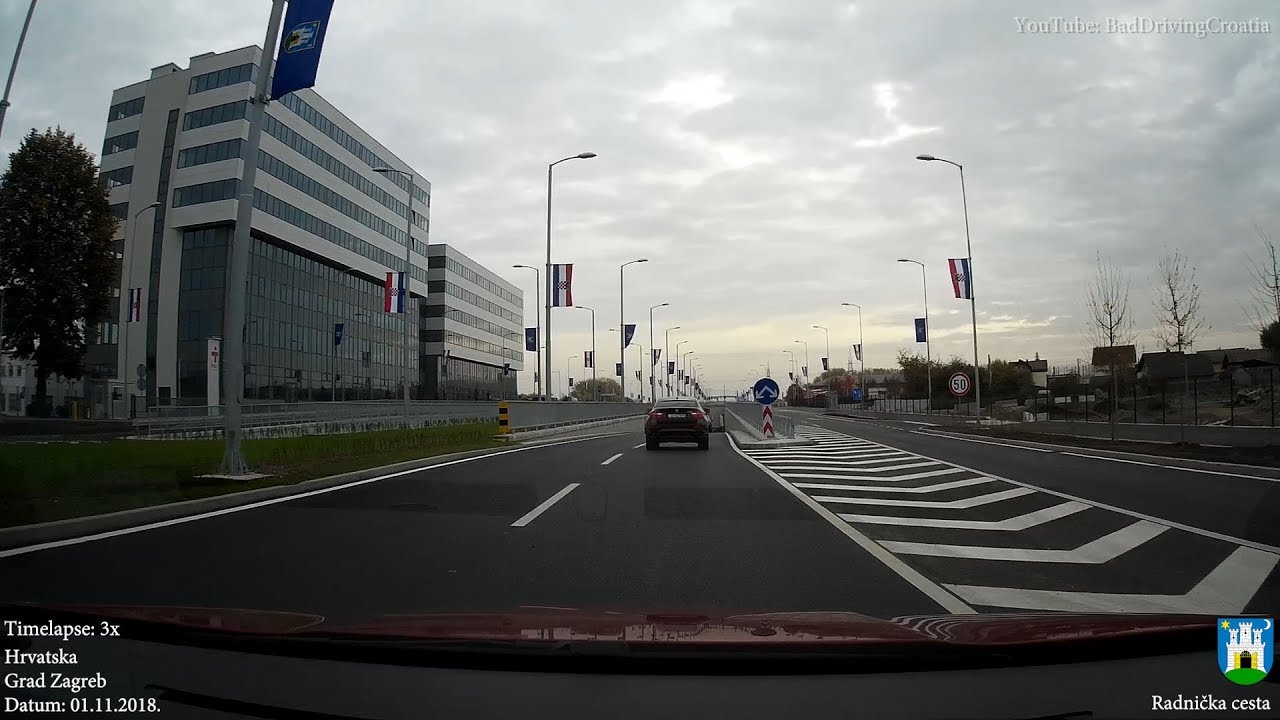Zagreb, Radnička cesta u punom profilu 01.11.2018. [Timelapse]