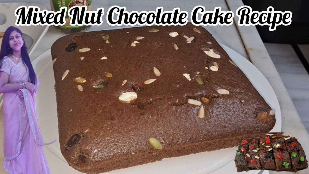 Cocoa Nutty Delight Cake🎂/Mixed Nut Chocolate Cake Recipe/Mona'seasyfoodmagic