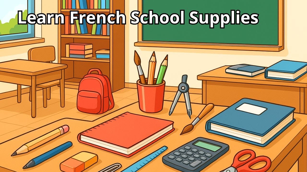 ✏️📚 Back to School Vocabulary – Français simple et rapide avec Léo 🎒