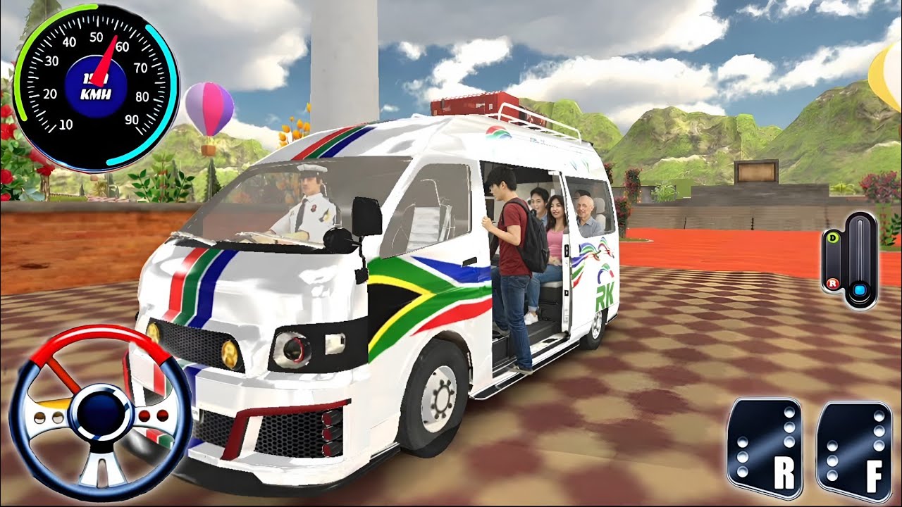 Van Simulator Mini Bus Driving | Pick & Drop Passengers