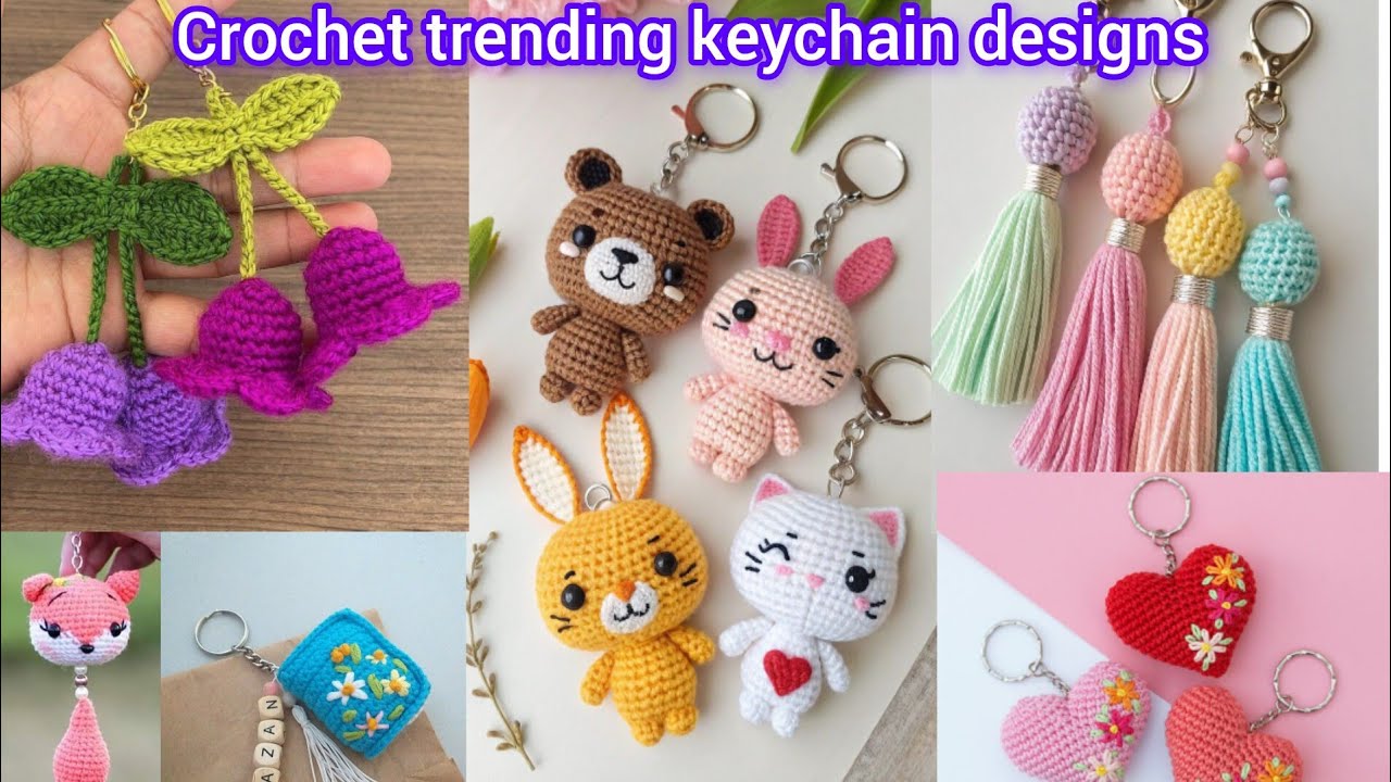 crochet keychain ideas||Trending crochet keychain designs