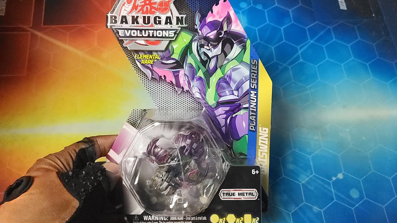 NEW BAKUGAN EVOLUTIONS ELEMENTAL RARE PLATINUM SERIES DARKUS GRISWING UNBOXING!